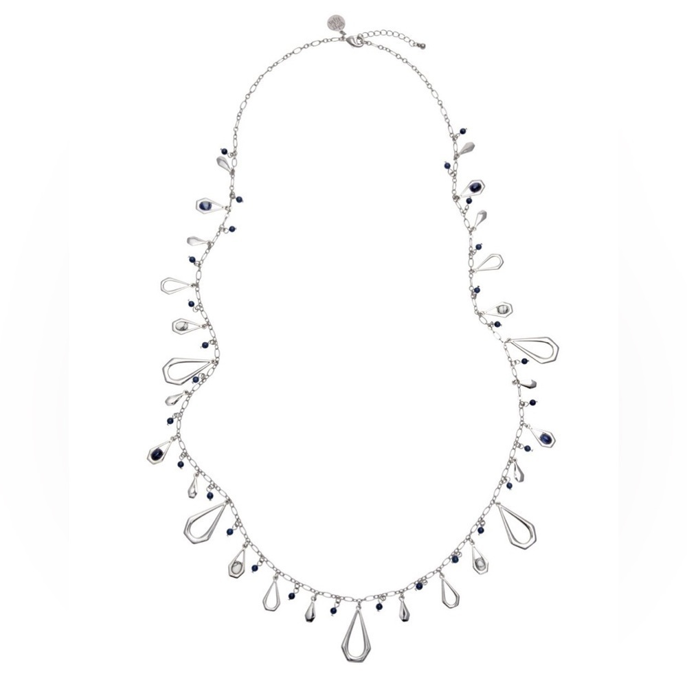Beaded Sodalite Drop Necklace